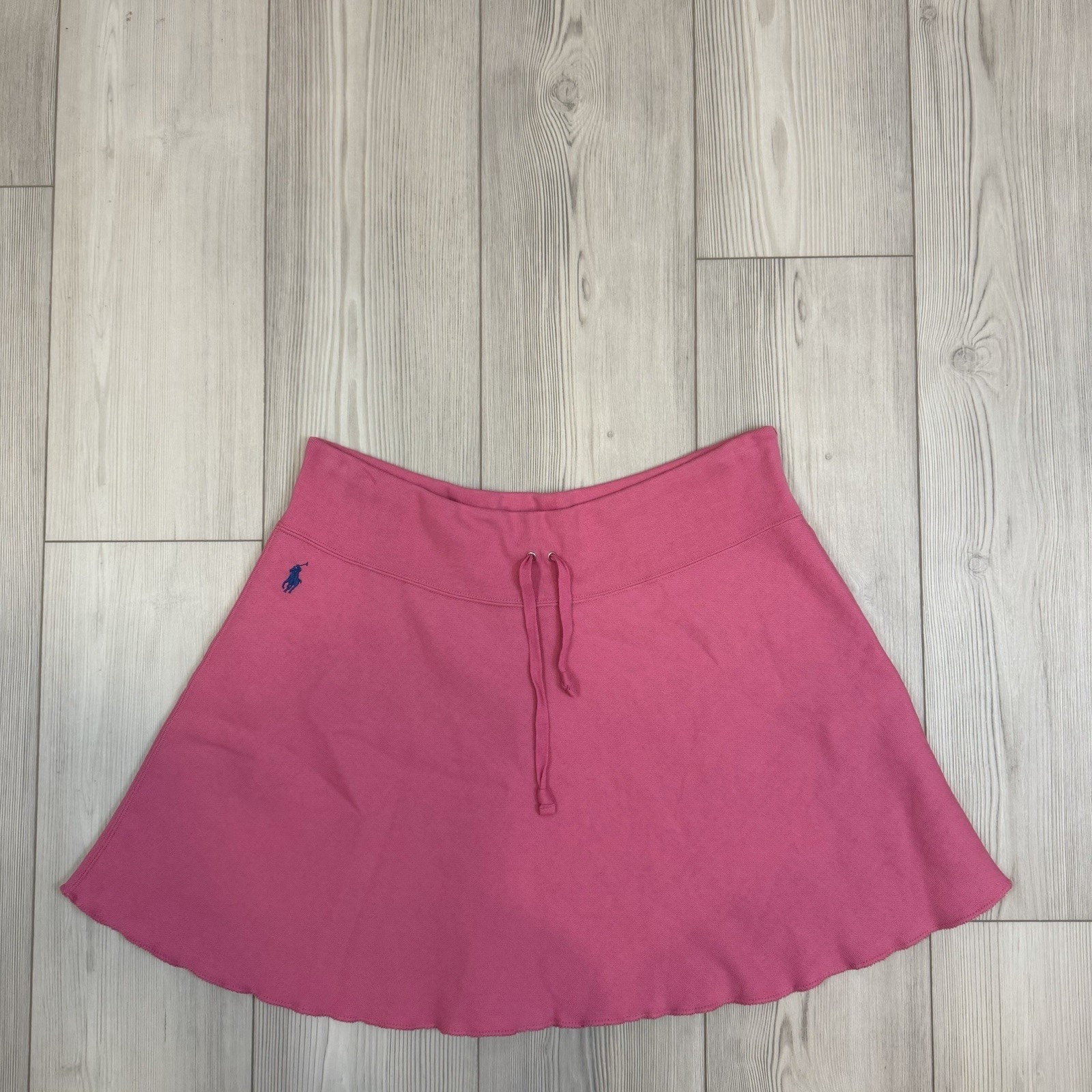 Vintage Ralph Lauren Size Xl Pink A-Line Skirt Cotton Y2k Pull On